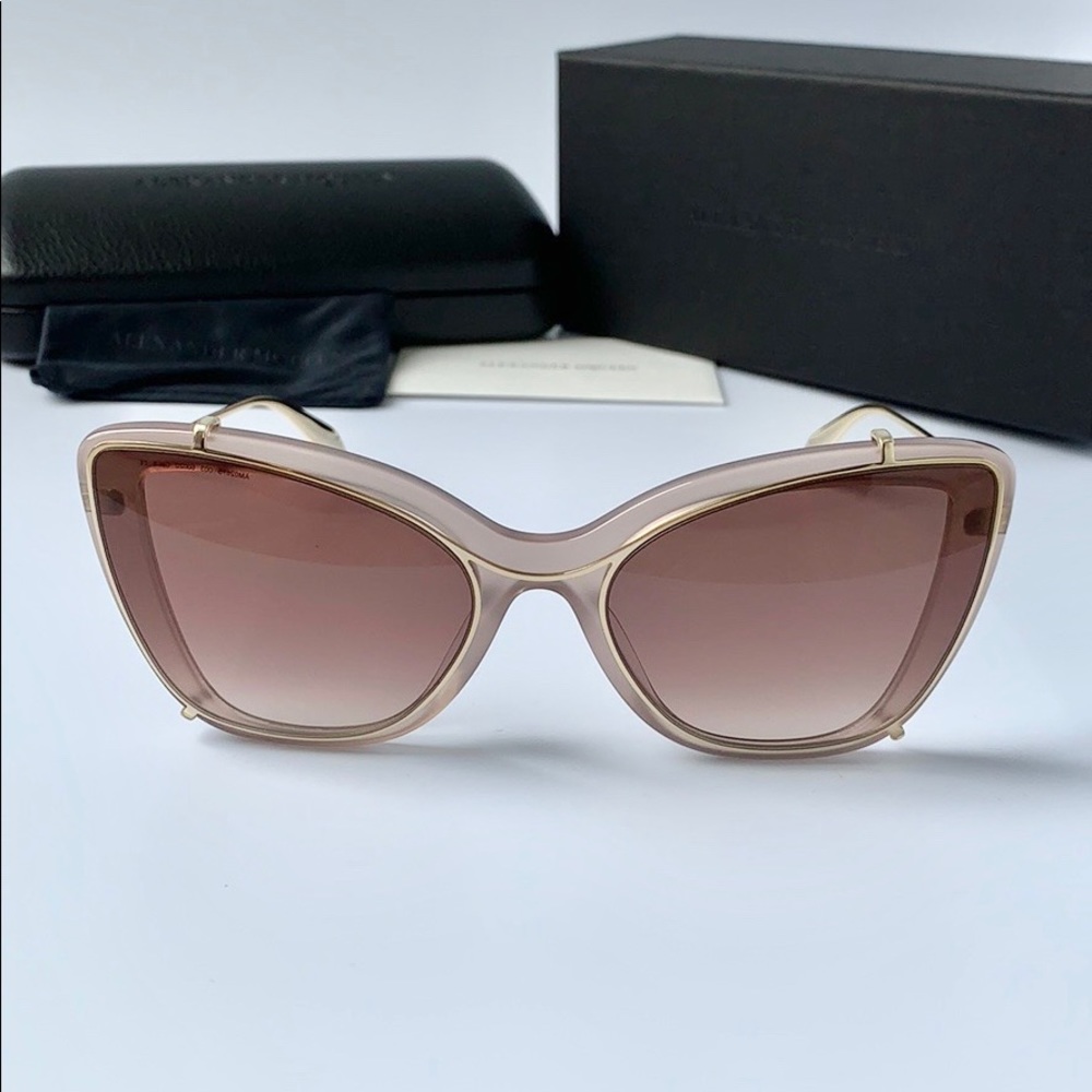 Alexander McQueen Sunglasses AM0261S-003 Nude Gold